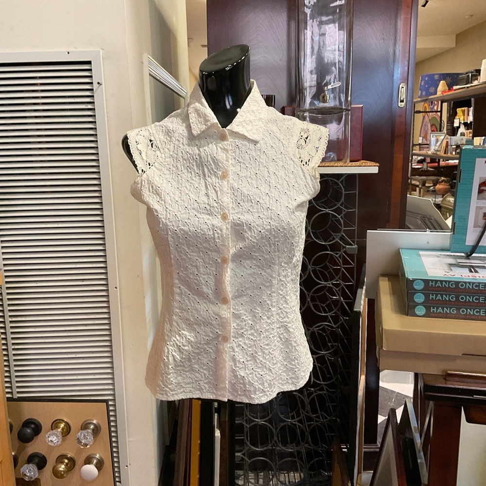 JETHRO 100% Cotton Lace Blouse